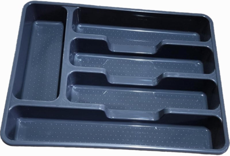 Plastic Tray for Kitchen, for Knives, Spoons, Forks Dark Gray 36 x 28 CM